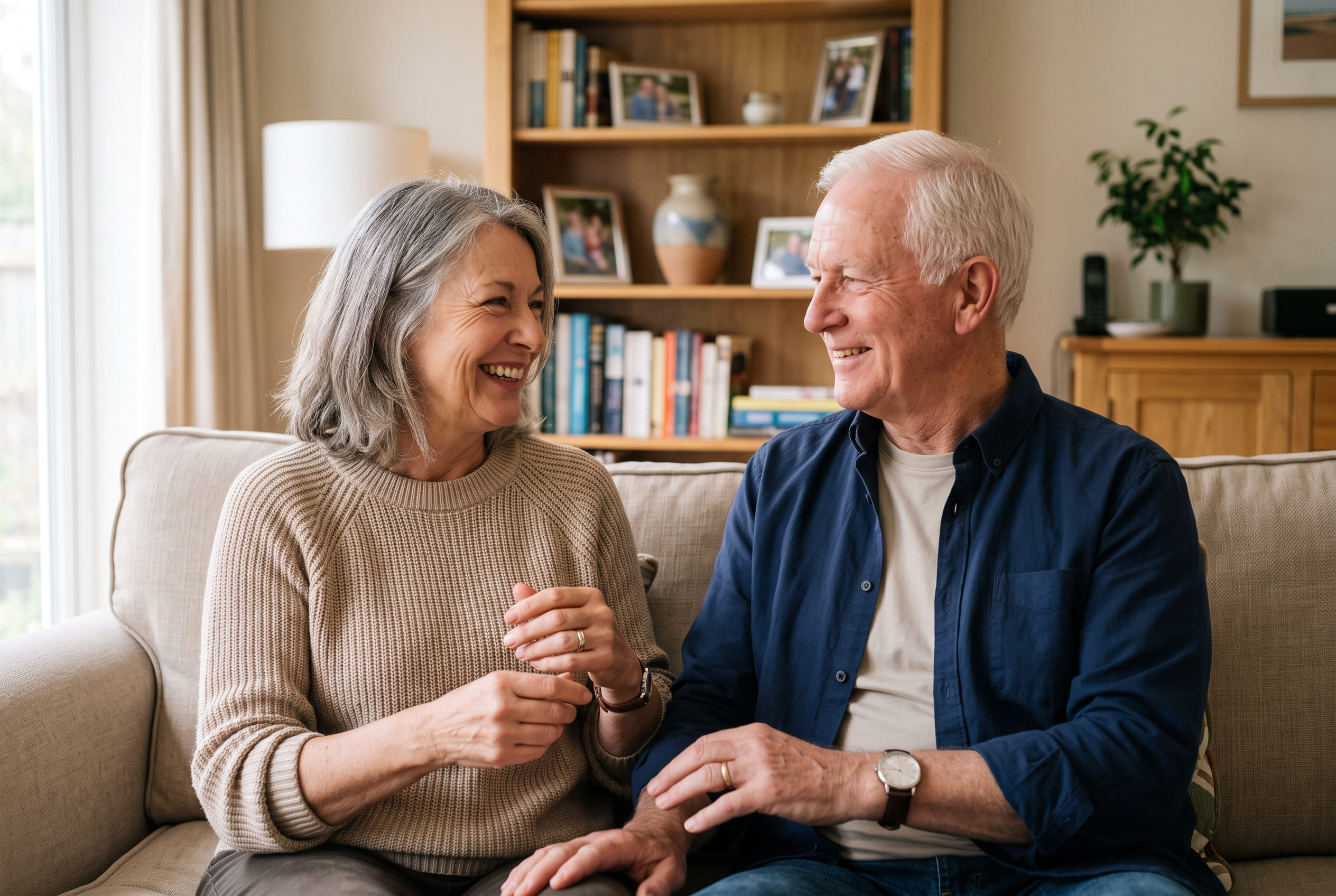 Couple retraité illustrant un projet immobilier à la retraite
